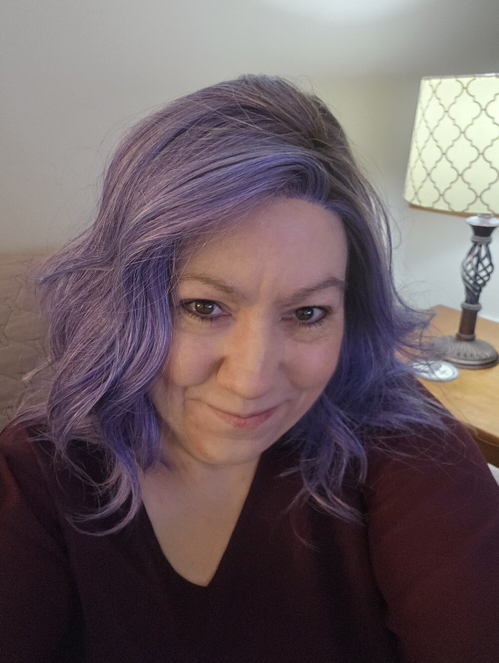 Styles By Soma Purple Synthetic  Mystery Synthetic Wig